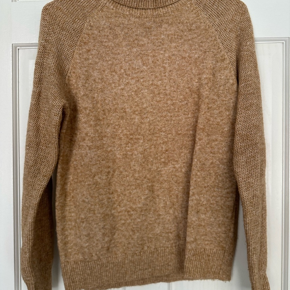LOFT Women's Tan Cowl Neck Sweater